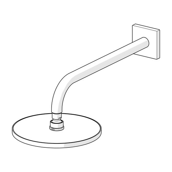 Hansa Rain Kopfbrause 0418 Rosette eckig 1-strahlig Durchmesser 220mm Ausladung 400mm DN15
