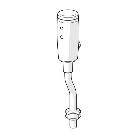 Hansa Electra Urinalsteuerung, 6V, Bluetooth, Ausladung 81mm, gebogen, DN 15, Chrom, 09440189