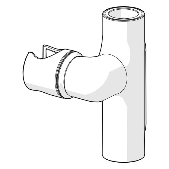 Hansa Schieber für Wandstange, Chrom, 1018479V
