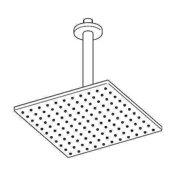 Hansa Viva Kopfbrause 4427 1-strahlig 250x250mm DN15 Chrom