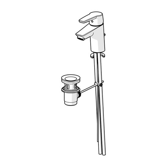 Hansa Polo Einhebel-Waschtischbatterie, Kupferrohr, Zugstangen-Ablaufgarnitur, Ausladung 103mm, DN 15, Chrom, 51402193
