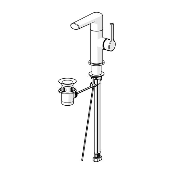 Hansa Ronda Einhebel-Waschtischbatterie, Zugstangen-Ablaufgarnitur, Ausladung 115mm, DN 15, Chrom, 55262203