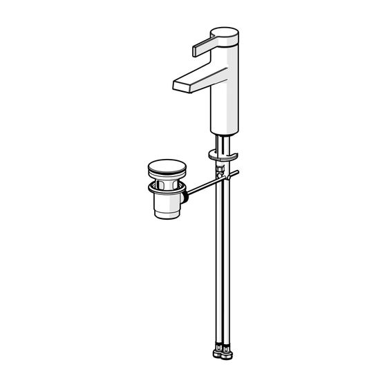 Hansa Loft Einhebelmischer Waschtischbatterie 5754 Zugstangenablaufgarnitur Ausladung 114mm DN15 Chrom