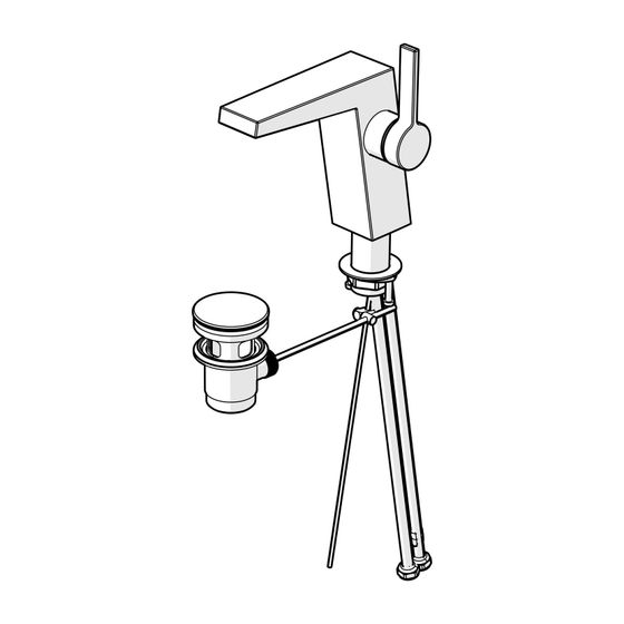 Hansa Loft Einhebelmischer Waschtischbatterie 5755 Zugstangenablaufgarnitur Ausladung 146mm DN15 Chrom