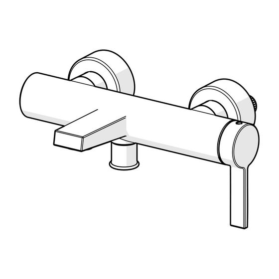 Hansa Loft Einhebelmischer Wannenfüll- und Brausebatterie 5770 Ausladung 162mm DN15 Chrom
