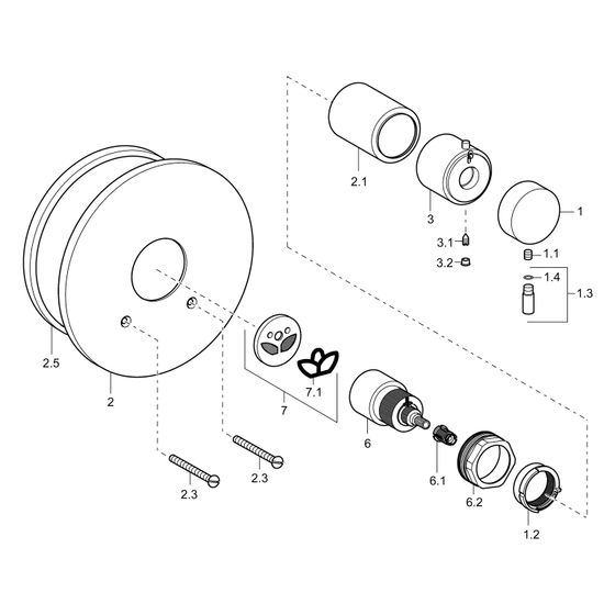 Hansa Rohbauset Brause-Thermostatbatterie, 08220100