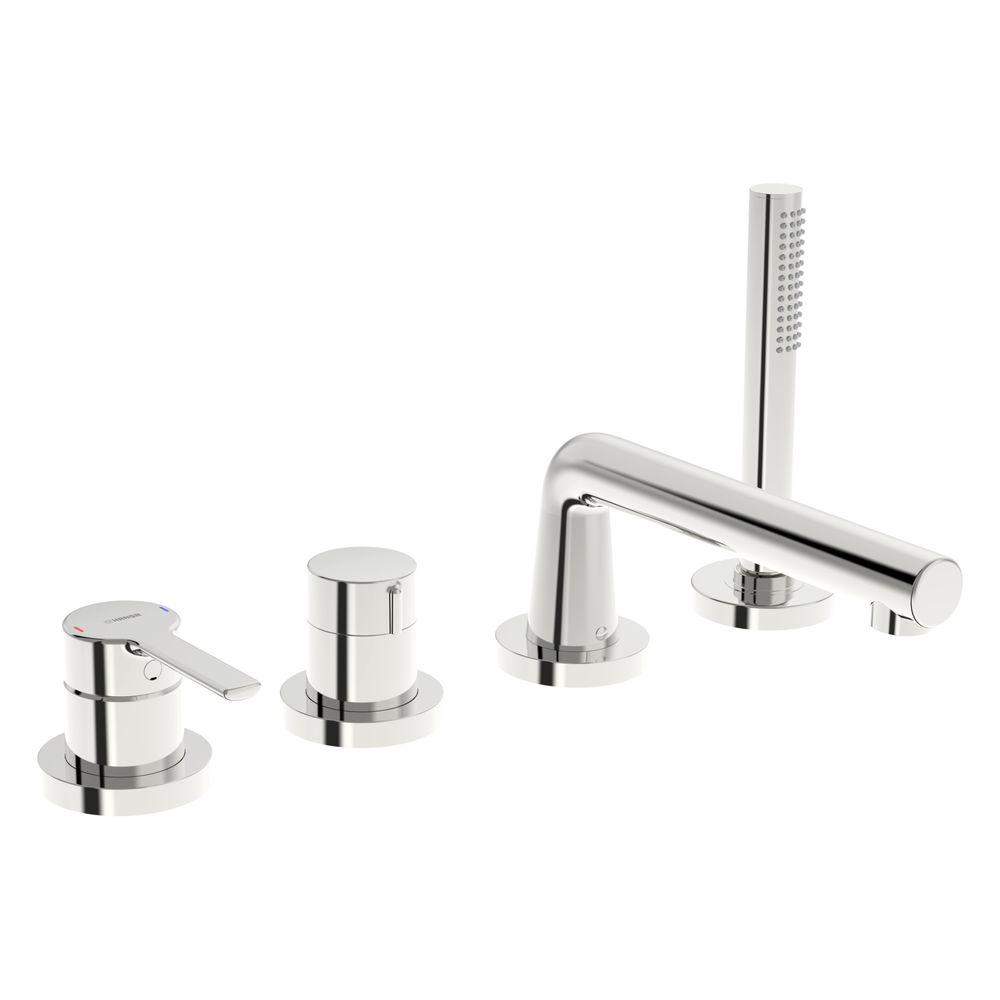 Hansa Ronda Einhebel-Fertigmontageset für Wanne/Brause, Rosette rund, 3-strahlig, 72mm,... HANSA-03402473 4057304014567 (Abb. 2)