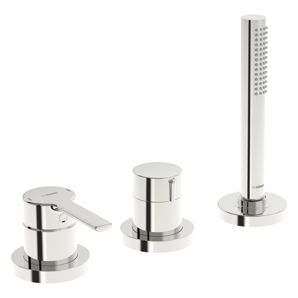 Hansa Ronda Einhebel-Fertigmontageset für Wanne/Brause, Rosette rund, 3-strahlig, 72mm,... HANSA-03419473 4057304014642 (Abb. 2)