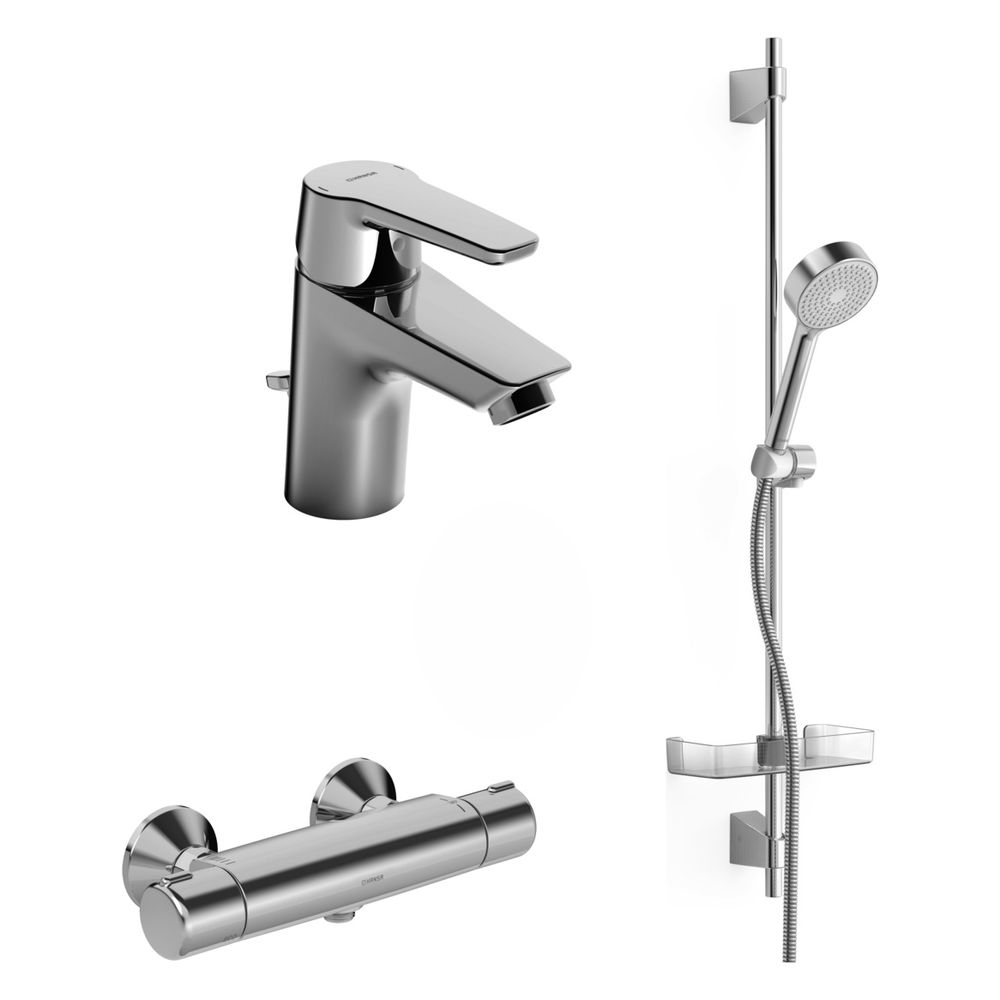 Hansa Polo Badezimmer Armaturen Paket 4653 DN15 Chrom... HANSA-46530090 4057304010170 (Abb. 2)
