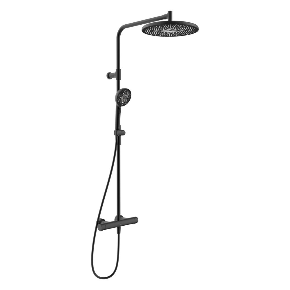 Hansa Aurelia Regenbrause-Duscharmatur 3-strahlig, Wandmontage, Thermostat, Matt-Schw... HANSA-4719910333 4057304021275 (Abb. 2)