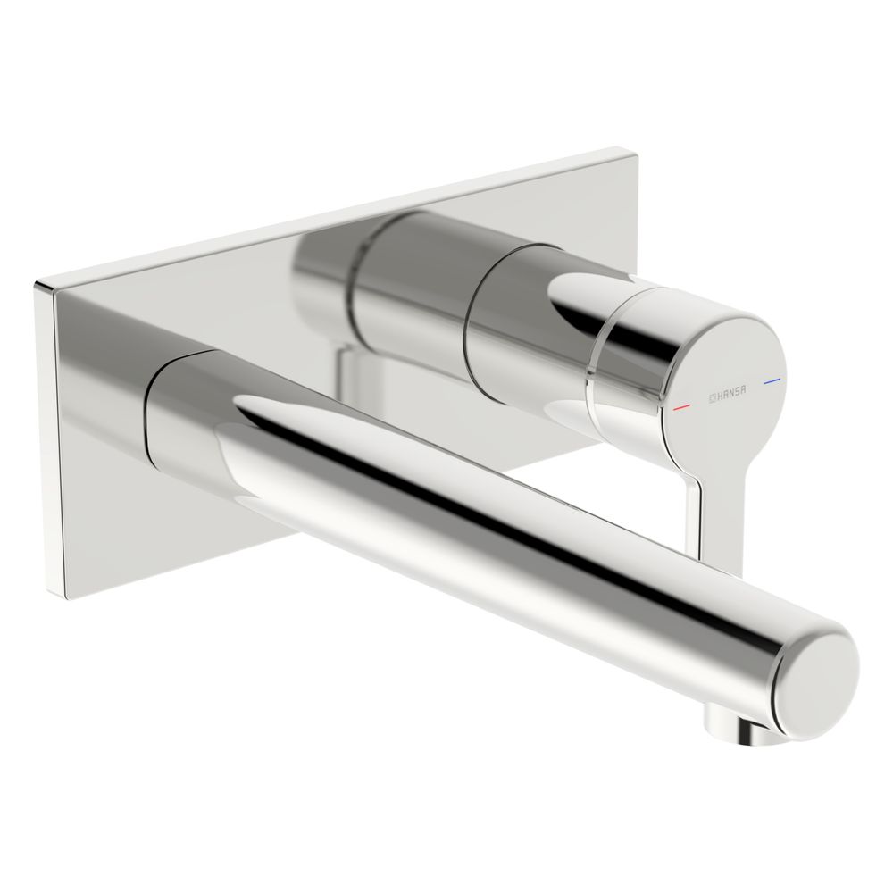 Hansa Designo Style Einhebel-Waschtischarmatur, Wandmontage, Rosette eckig, 191mm Ausla... HANSA-51092133 4057304022364 (Abb. 2)