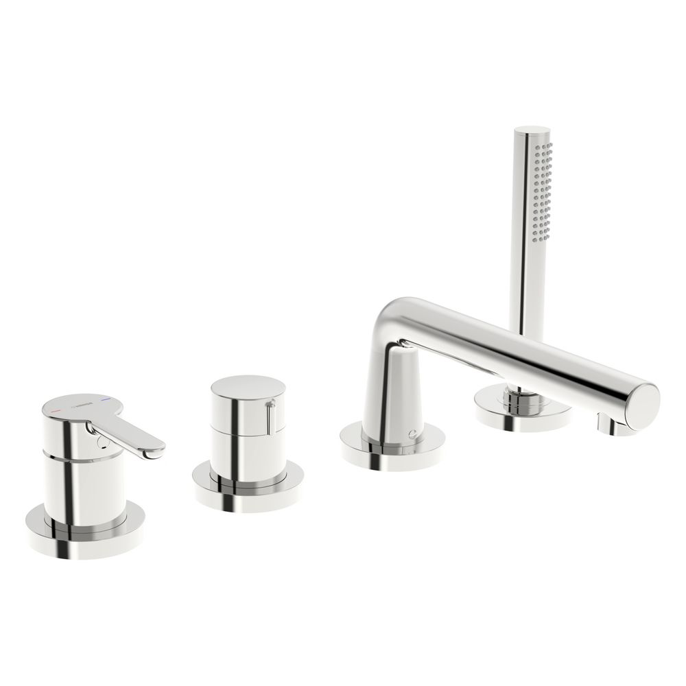 Hansa Designo Style Einhebel-Fertigmontageset für Wanne/Brause, Rosette rund, 3-strahli... HANSA-53122063 4057304007019 (Abb. 2)