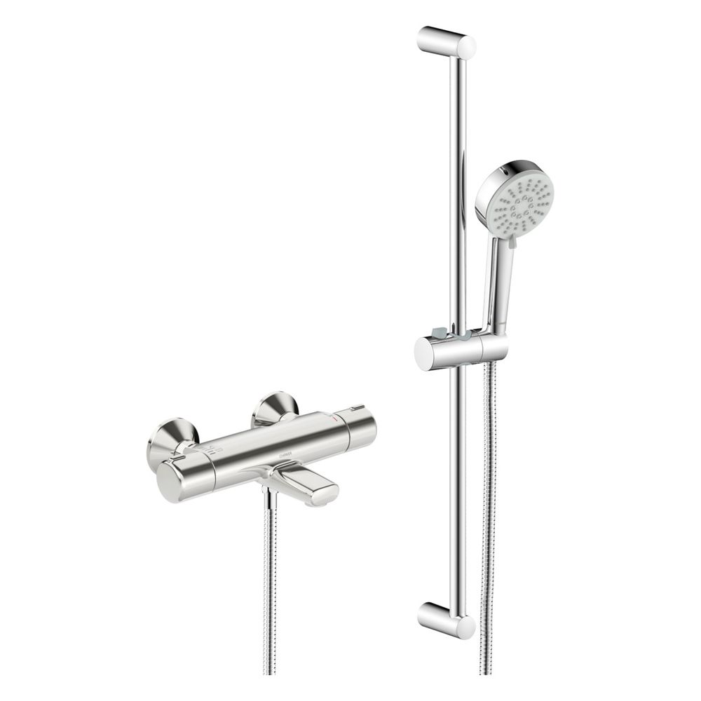 Hansa Basic Wanne und Brause-Armatur mit Brausestangengarnitur, 3-strahlig, Ausladung 1... HANSA-55162131 4057304019180 (Abb. 2)