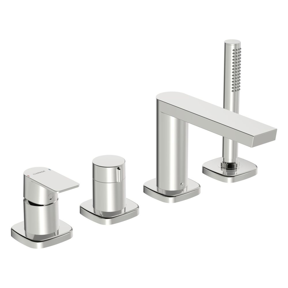Hansa Stela Einhebel-Fertigmontageset für Wanne/Brause, Rosette soft edge, Chrom, 57302... HANSA-57302173 4057304015304 (Abb. 2)