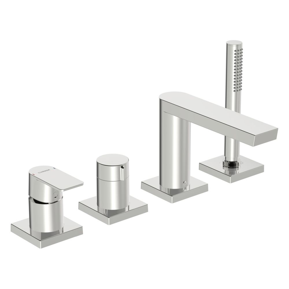 Hansa Stela Einhebel-Fertigmontageset für Wanne/Brause, Rosette eckig, Chrom, 57302473... HANSA-57302473 4057304015328 (Abb. 2)