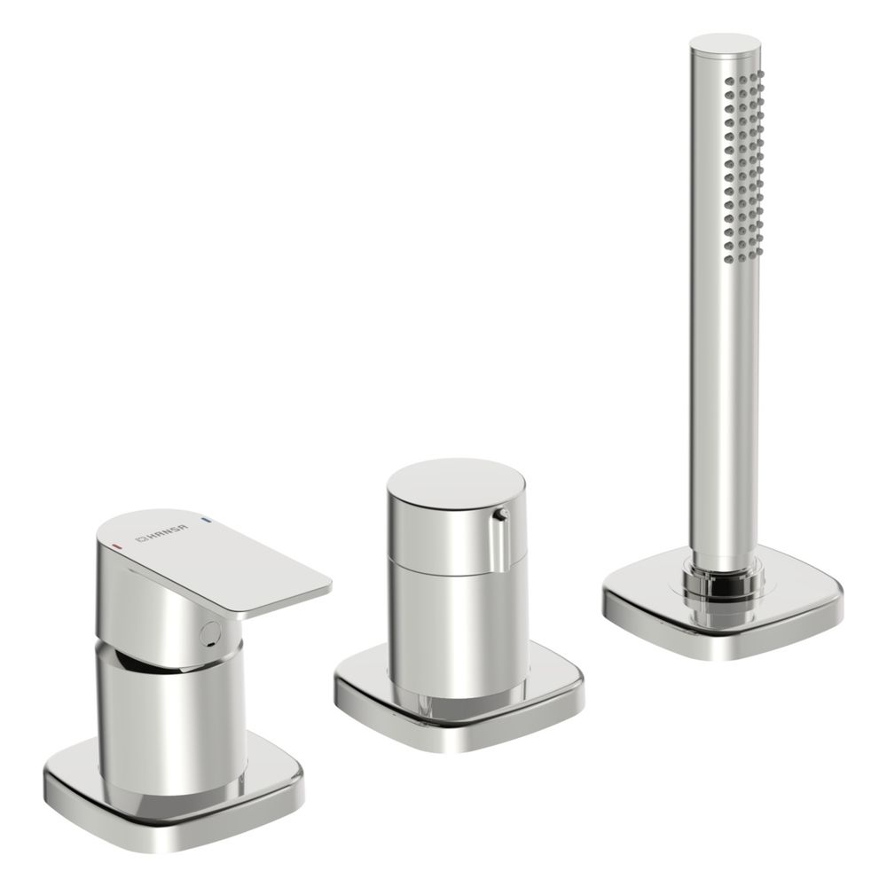 Hansa Stela Einhebel-Fertigmontageset für Wanne/Brause, Rosette soft edge, Chrom, 57319... HANSA-57319173 4057304015311 (Abb. 2)