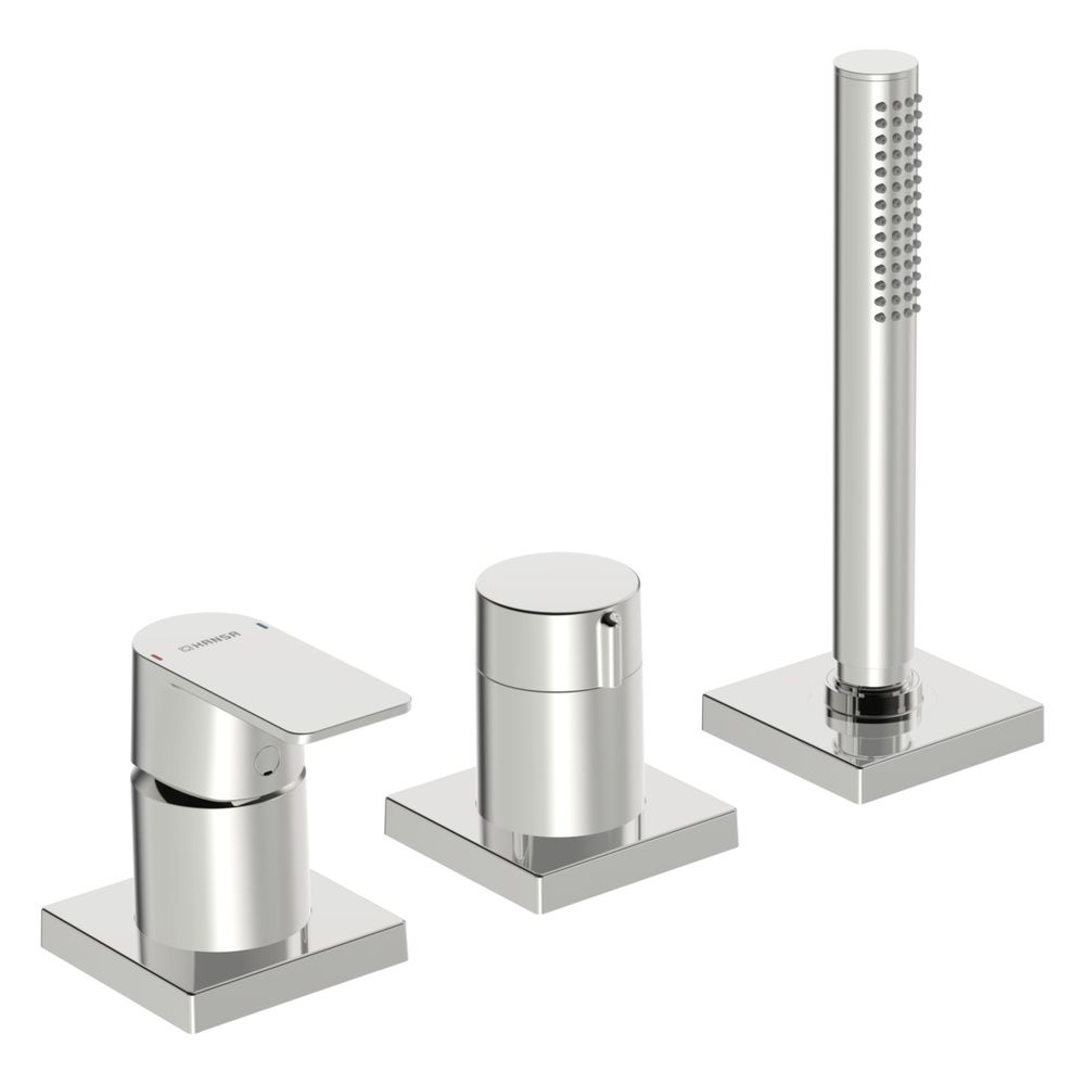 Hansa Stela Einhebel-Fertigmontageset für Wanne/Brause, Rosette eckig, Chrom, 57319473... HANSA-57319473 4057304015335 (Abb. 2)