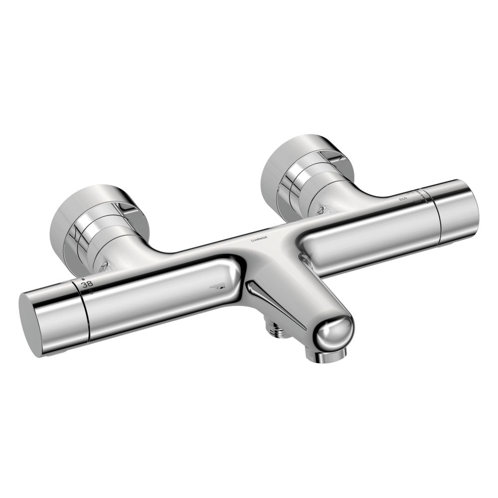 Hansa Prisma Wannen- und Brausearmatur Wandmontage Thermostat, 180mm Ausladung, Chrom, ... HANSA-58102301 4057304020599 (Abb. 2)