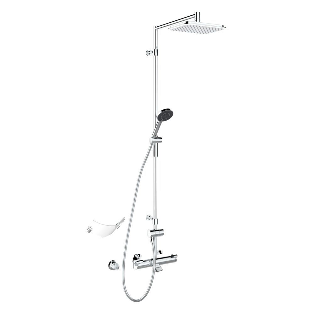 Hansa Fit Regenbrause-Duscharmatur 6516 3-strahlig Ausladung 485mm DN15 Chrom... HANSA-65162101 4015474277229 (Abb. 2)
