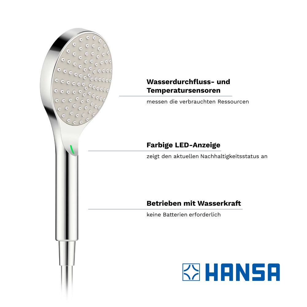 Hansa Activejet Handbrause Digital mit Bluetooth & Display chrom / hellgrau 84310180 Sm... HANSA-84310180 4057304015618 (Abb. 3)
