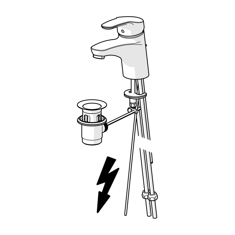 Hansa Mix Einhebelmischer Waschtischbatterie 0113 Kupferrohr Zugstangenablaufgarnitur A... HANSA-01131183 4015474271166 (Abb. 2)