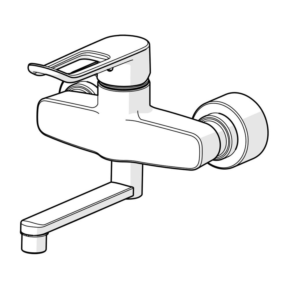 Hansa Clinica Einhebelmischer Waschtischbatterie 0151 Bügelhebel Bedienhebel lang Ausla... HANSA-01516286 4057304018916 (Abb. 2)