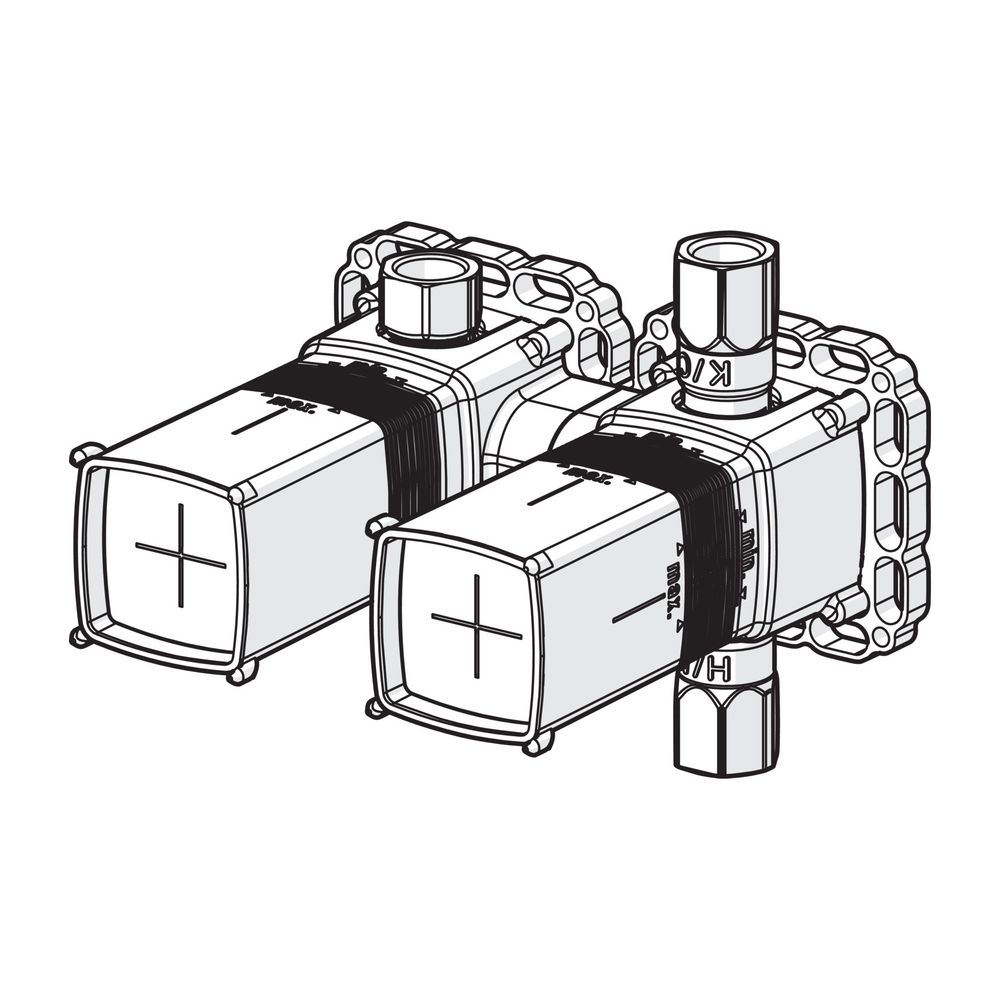 Hansa Matrix Unterputz-Rohbauset Bade- und Brausearmatur 3.5 Kartusche 4401 DN15... HANSA-44010000 4015474202641 (Abb. 2)