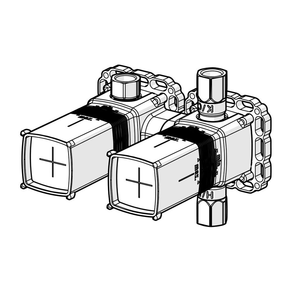 Hansa Matrix Unterputz-Rohbauset Bade- und Brausearmatur 4.0 Kartusche 4401 DN15... HANSA-44010100 4057304006937 (Abb. 2)