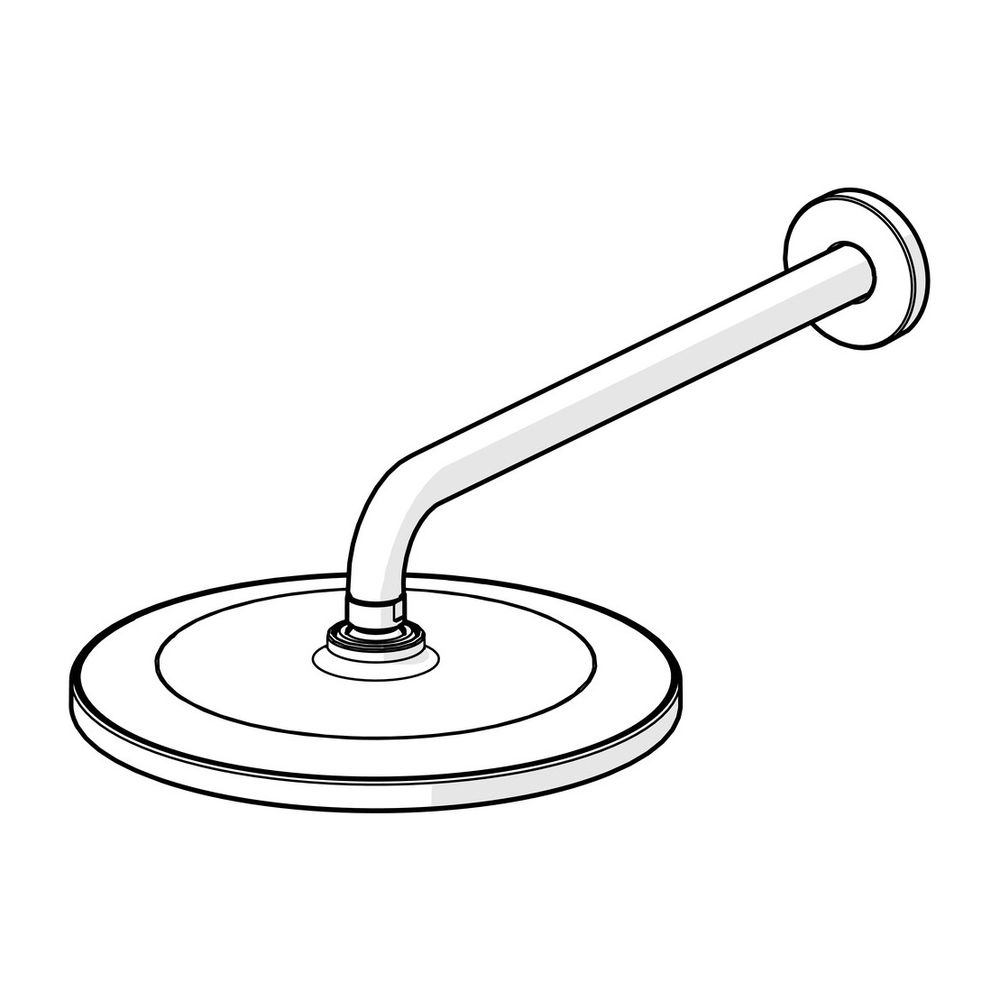 Hansa Viva Kopfbrause 1-strahlig, 250mm, Chrom, mit Kugelgelenk, 44260200... HANSA-44260200 4057304017995 (Abb. 2)