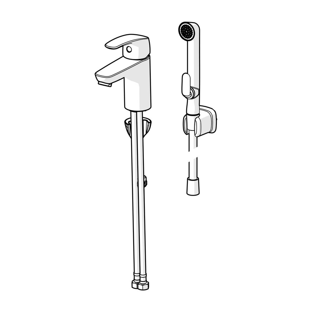 Hansa Pinto Einhebelmischer Waschtischbatterie 4505 Ausladung 107mm DN15 Chrom... HANSA-45052283 4057304003080 (Abb. 2)