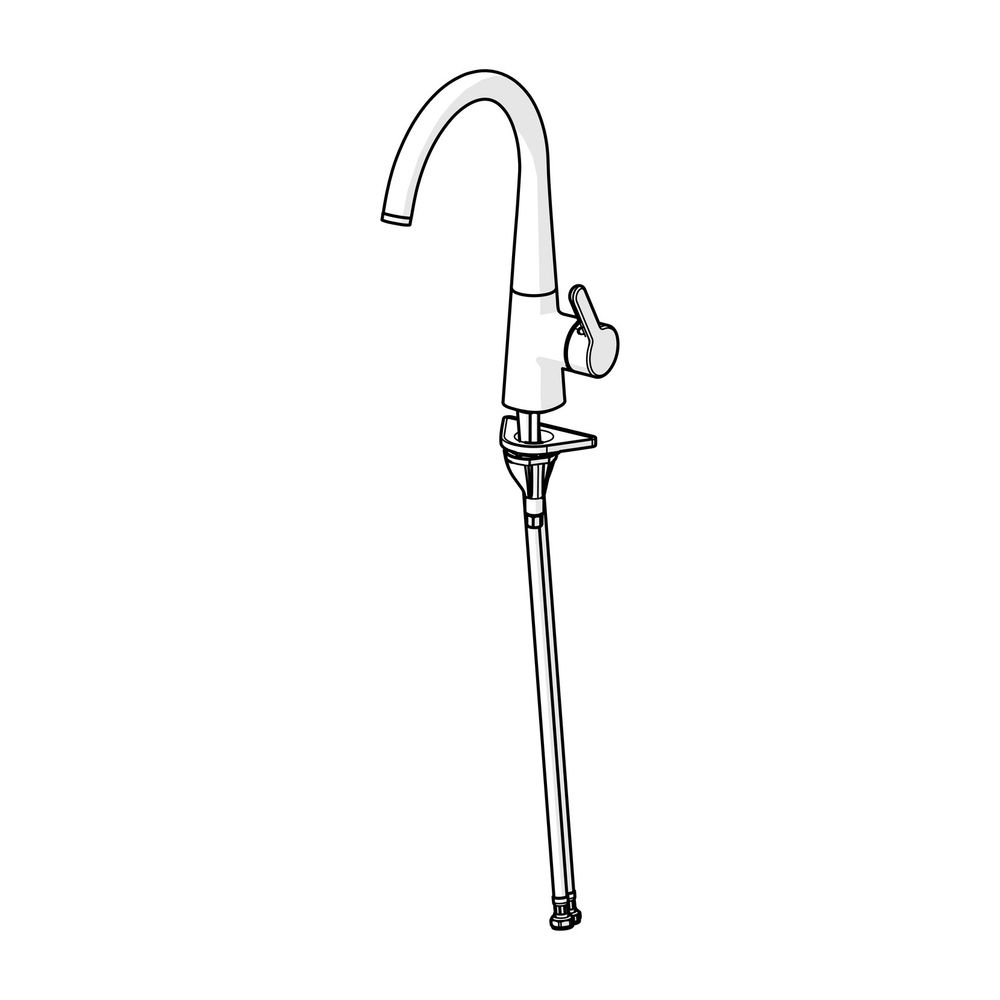 Hansa Designo Style Einhebel-Küchenarmatur, Standmontage, schwenkbarer Auslauf, Matt-... HANSA-5101228333 4057304020216 (Abb. 2)