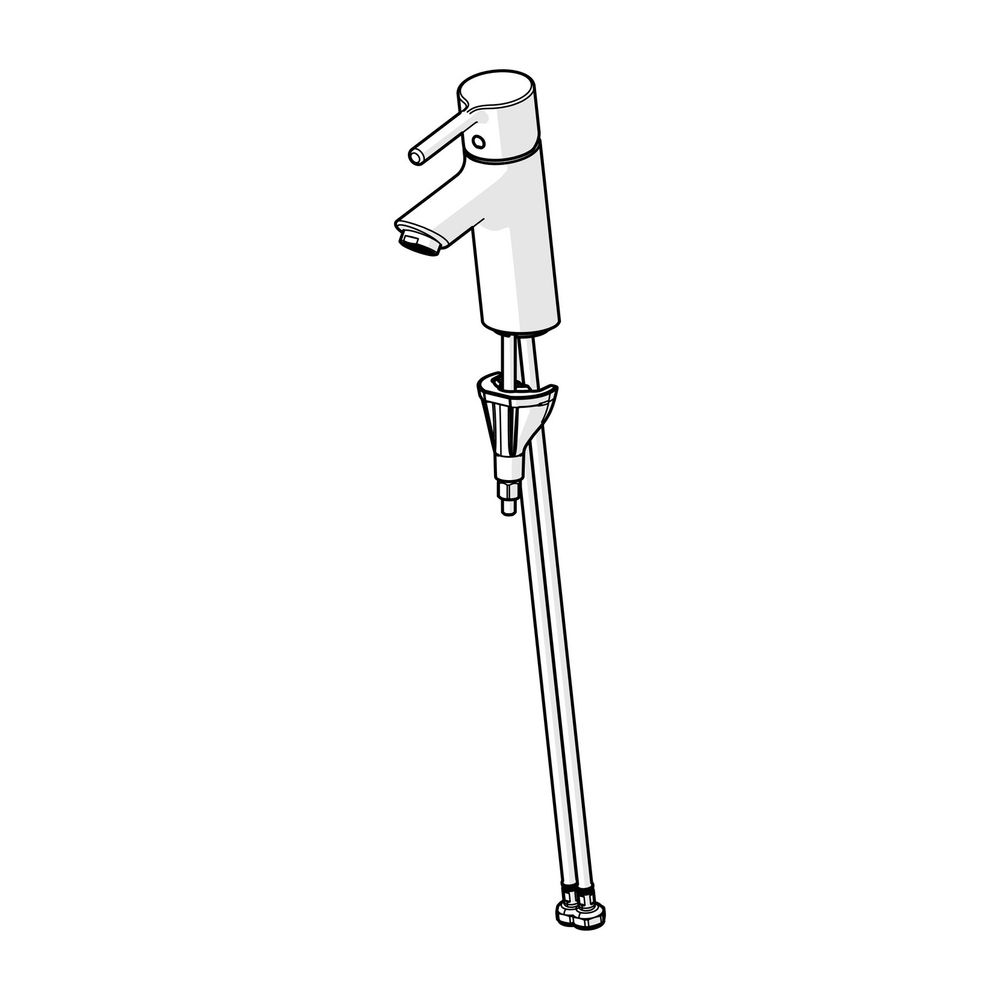 Hansa Vantis Einhebel-Waschtischarmatur, Standmontage, 109mm Ausladung, Matt-Schwarz,... HANSA-5242226733 4057304020247 (Abb. 2)