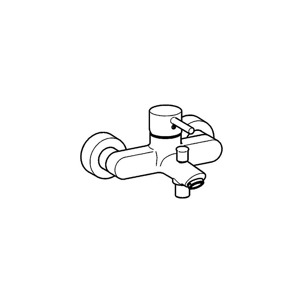 Hansa Vantis Einhebelmischer Wannenfüll- und Brausebatterie Style 5244 Ausladung 159mm ... HANSA-52442177 4015474253865 (Abb. 2)