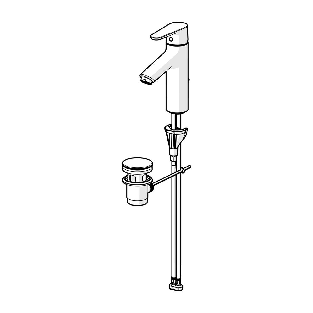 Hansa Vantis XL Einhebelmischer Waschtischbatterie 5256 Ablaufgarnitur mit Zugstange Au... HANSA-52562263 4057304017148 (Abb. 2)