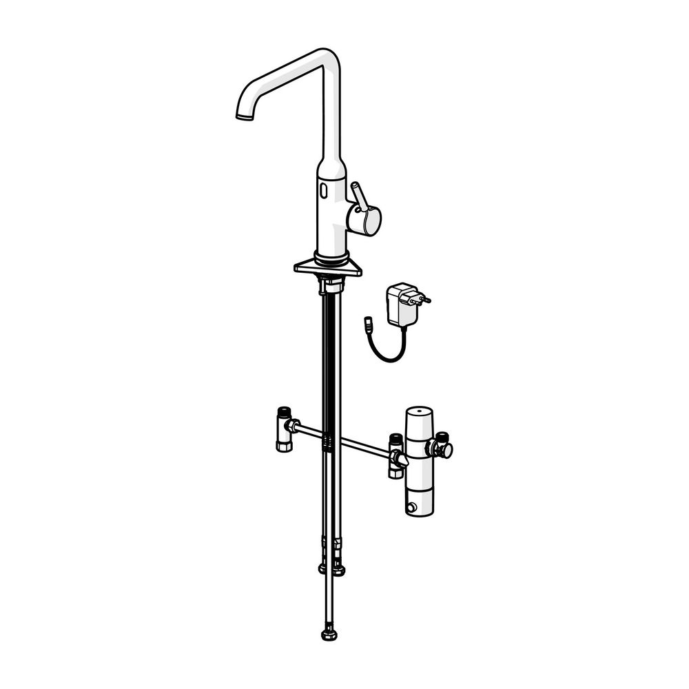 Hansa Vantis Style Einhebel-Küchenarmatur, Standmontage, Hybrid Bluetooth, 230/9V, Chro... HANSA-54212209 4057304019890 (Abb. 2)