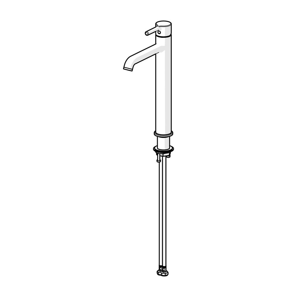 Hansa Vantis Style Einhebel-Waschtischarmatur, Standmontage, Cascade, Matt-Schwarz, 5... HANSA-5447220733 4057304020049 (Abb. 2)
