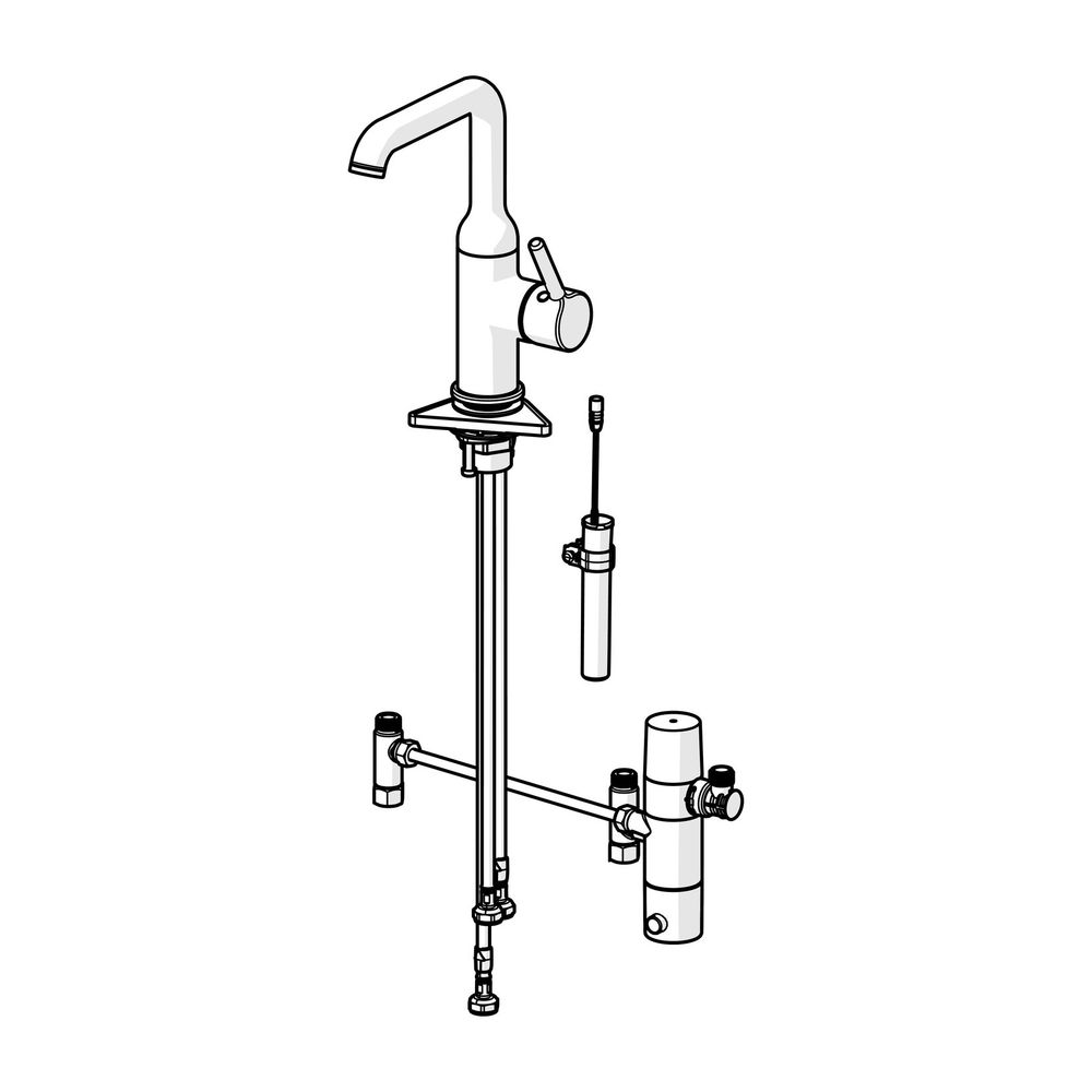 Hansa Vantis Style Einhebel-Waschtischarmatur, Standmontage, Hybrid Bluetooth, 3V, Ma... HANSA-5460220933 4057304020056 (Abb. 2)