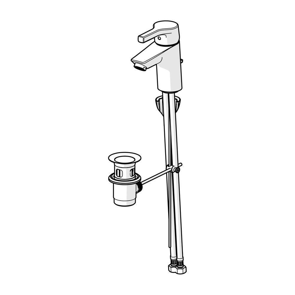 Hansa Paleno Einhebel-Waschtischarmatur, Standmontage, DN 15, Ausladung 103mm, mit Zugs... HANSA-56352203 4057304011986 (Abb. 2)