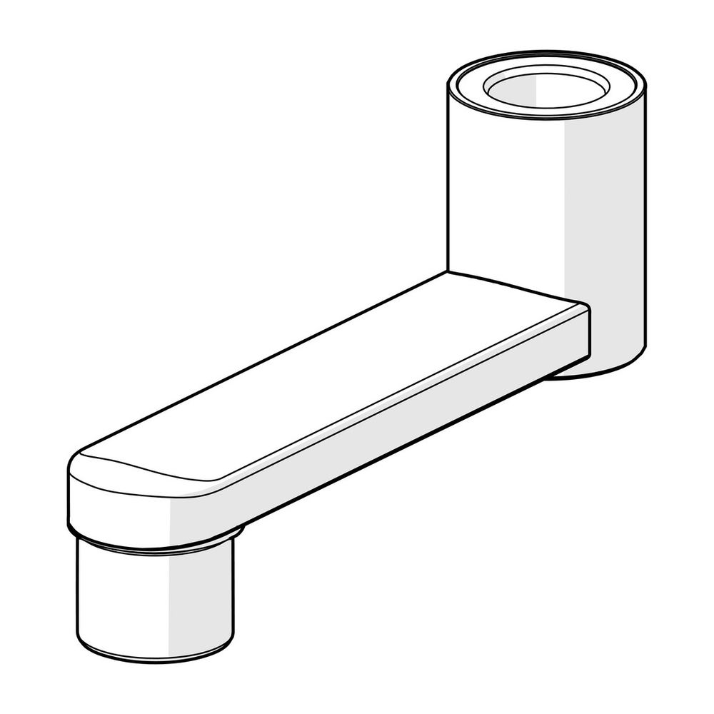 Hansa Auslauf 59914658 Länge 100mm Ausladung 100mm Chrom... HANSA-59914658 4057304010729 (Abb. 1)