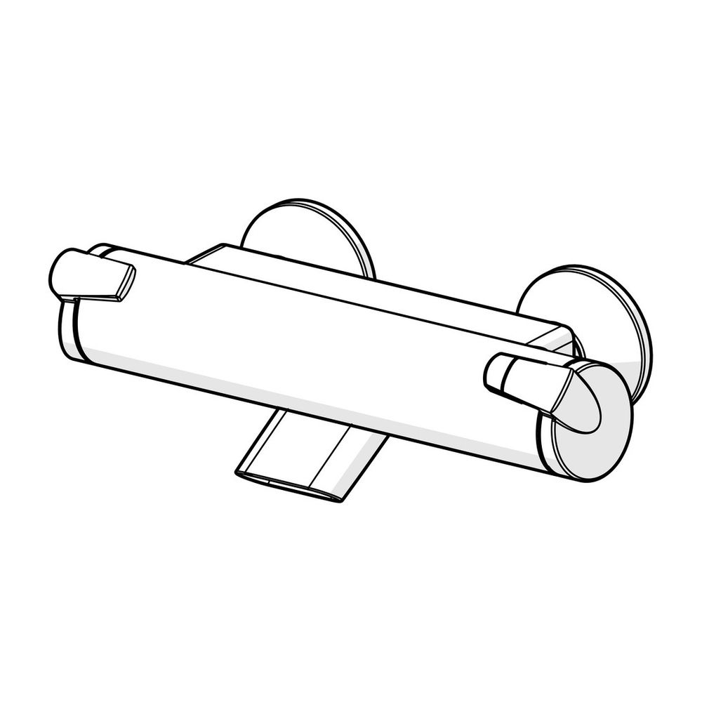 Hansa Fit Wannenfüll- und Brausebatterie 6513 Ausladung 127mm DN15 Chrom... HANSA-65132101 4015474273405 (Abb. 2)