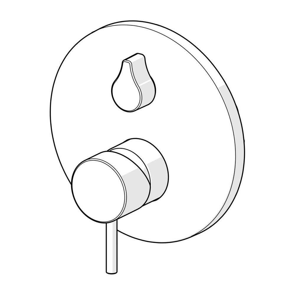 Hansa Stela Einhebelmischer Fertigmontageset für Wanne/Brause 8784 Rosette rund Chrom... HANSA-87849041 4015474287266 (Abb. 2)
