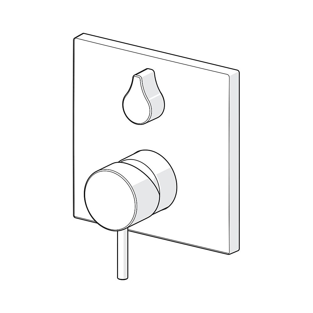 Hansa Stela Einhebelmischer Fertigmontageset für Wanne/Brause 8784 Pinhebel Rosette eck... HANSA-87849051 4015474287235 (Abb. 2)