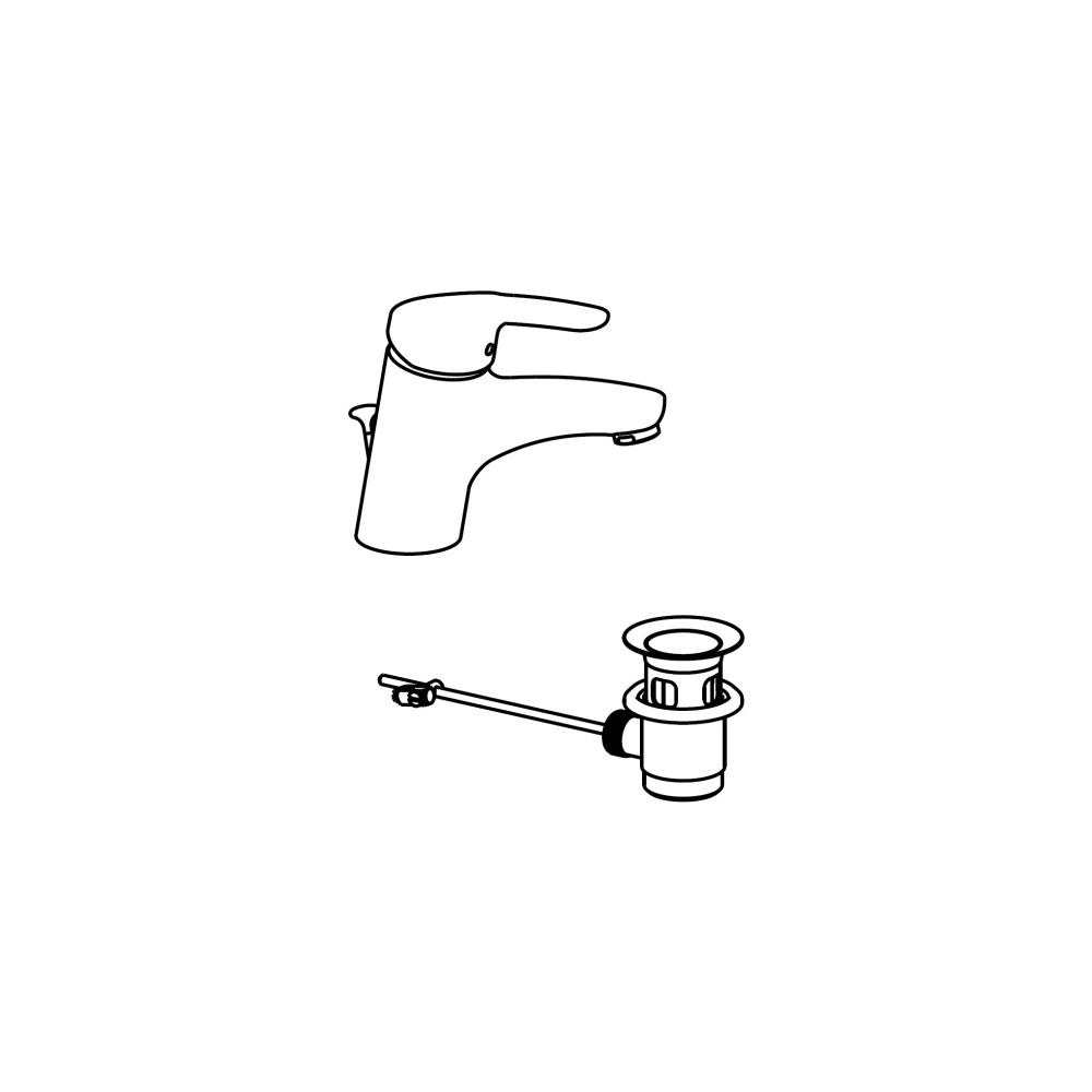 Hansa Mix Einhebel-Waschtischbatterie, Kupferrohr, Zugstangen-Ablaufgarnitur Ausla... HANSA-0109218300006 4015474271289 (Abb. 3)