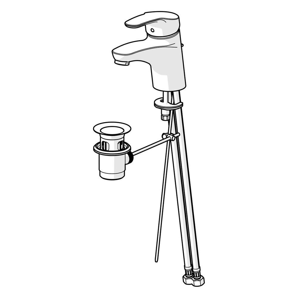 Hansa Mix Einhebel-Waschtischbatterie, Zugstangen-Ablaufgarnitur, Ausladung 141mm, DN 1... HANSA-01092283 4015474271128 (Abb. 3)