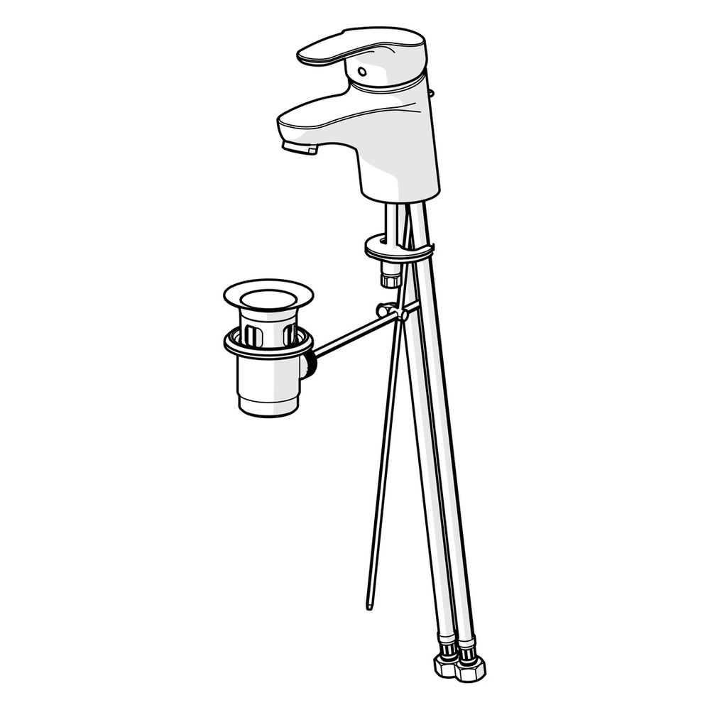 Hansa Mix Einhebel-Waschtischbatterie, Zugstangen-Ablaufgarnitur, Ausladung 127mm, DN 1... HANSA-01102283 4015474271135 (Abb. 3)