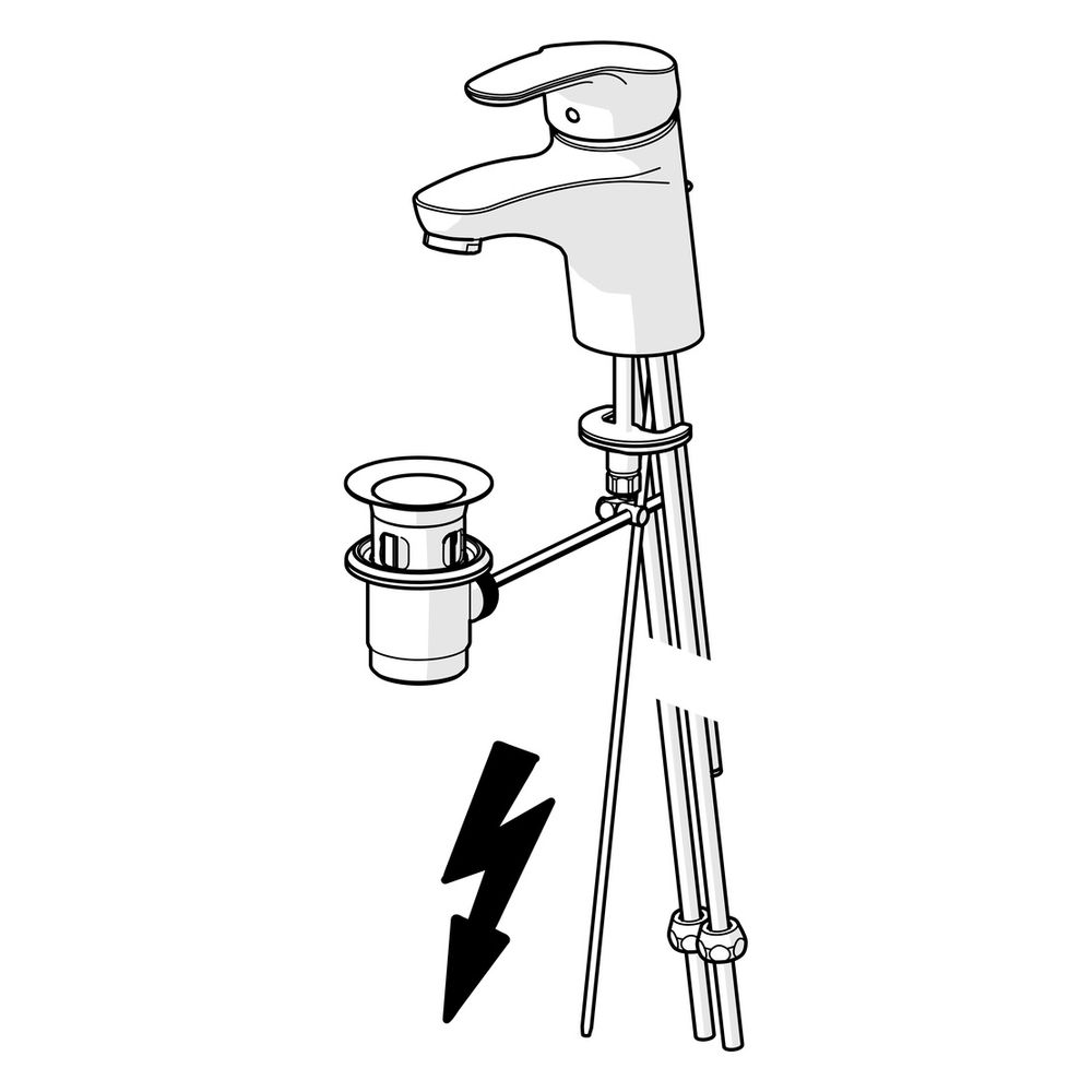 Hansa Mix Einhebel-Waschtischbatterie, Kupferrohr, Zugstangen-Ablaufgarnitur, Ausladung... HANSA-01131183 4015474271166 (Abb. 3)