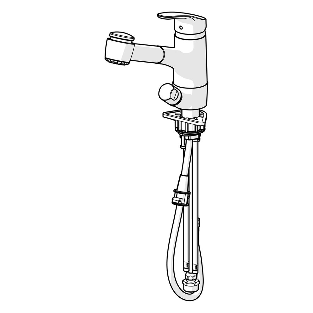 Hansa Mix Einhebel-Küchenarmatur mit Spülmaschinenventil, Kupferrohr 2-strahlig, Chrom,... HANSA-01392183 4015474276666 (Abb. 3)