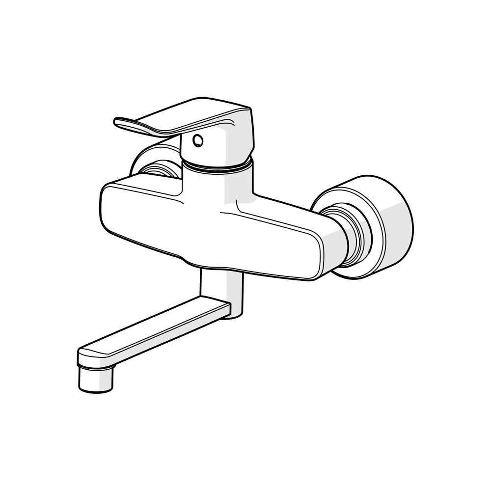Hansa Clinica Einhebel-Waschtischbatterie, Bedienhebel lang, Ausladung 227mm, DN 15, Ch... HANSA-01516283 4057304018909 (Abb. 5)