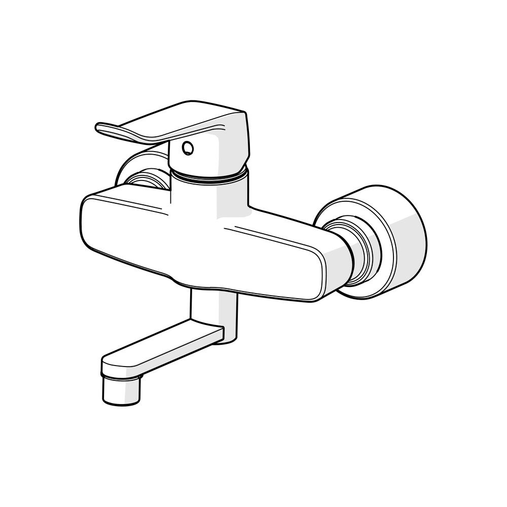 Hansa Clinica Einhebel-Waschtischbatterie, Bedienhebel lang, Ausladung 177mm, DN 15, Ch... HANSA-01526283 4057304013119 (Abb. 5)