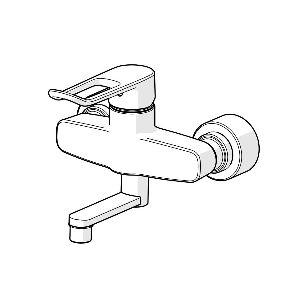 Hansa Clinica Einhebel-Waschtischbatterie, Bügel-/Bedienhebel lang, Ausladung 177mm, DN... HANSA-01526286 4057304012600 (Abb. 5)